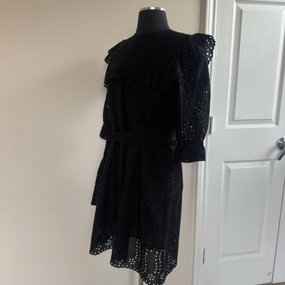 Emerson Fry Elsa Dress Black Eyelet Size Small - Picture 8 of 10